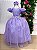 Vestido Infantil Formatura Lilás Longo Glitter Dama - Imagem 8