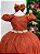 Vestido Infantil Formatura Terracota Longo Glitter Dama - Imagem 7