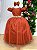Vestido Infantil Formatura Terracota Longo Glitter Dama - Imagem 2