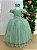 Vestido Infantil Formatura Verde Oliva Longo Glitter Dama - Imagem 2