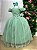 Vestido Infantil Formatura Verde Oliva Longo Glitter Dama - Imagem 8