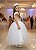 Vestido Infantil Formatura Branco Longo Glitter Dama - Imagem 5