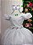 Vestido Infantil Formatura Branco Longo Glitter Dama - Imagem 3
