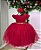 Vestido Infantil Natal Vermelho Luxo Festas - Imagem 2