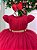 Vestido Infantil Natal Vermelho Luxo Festas - Imagem 3