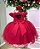 Vestido Infantil Natal Vermelho Luxo Festas - Imagem 5