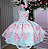 Vestido Infantil Florido Azul Bebê Midi Festa - Imagem 2