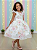 Vestido Infantil Florido Off White Midi Festa - Imagem 1