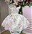 Vestido Infantil Florido Off White Midi Festa - Imagem 2