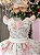 Vestido Infantil Florido Off White Midi Festa - Imagem 6