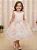 Vestido Infantil Florido Pêssego Midi Festa - Imagem 1
