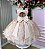 Vestido Infantil Florido Pêssego Midi Festa - Imagem 5