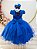 Vestido Infantil Azul Royal Renda Borboletas Daminhas Luxo - Imagem 3