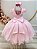 Vestido Infantil Rosa Renda Borboletas Daminhas Luxo - Imagem 3