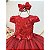 Vestido Infantil Vermelho Apliques Borboletas Festas Luxo - Imagem 2
