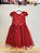 Vestido Infantil Vermelho Apliques Borboletas Festas Luxo - Imagem 5