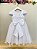 Vestido Infantil Branco Renda Borboletas Daminhas Luxo - Imagem 2