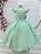 Vestido Infantil Verde Nervura com Pérolas Cinto Luxo - Imagem 1