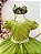 Vestido Infantil Verde Oliva Busto Nervura Festas Daminhas - Imagem 2