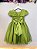 Vestido Infantil Verde Oliva Busto Nervura Festas Daminhas - Imagem 4