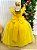 Vestido Infantil Longo Festa Luxo Amarelo Amanda - Imagem 9