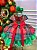 Vestido Infantil Xadrez Vermelho e Verde Natal - Imagem 8