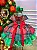 Vestido Infantil Xadrez Vermelho e Verde Natal - Imagem 5