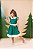 Vestido Infantil Verde Camile Natal Festa Natalina - Imagem 2
