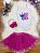 Conjunto Infantil Body Meninas e Saia Pink Lilo Stitch e Angel - Imagem 6