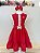 Vestido Infantil Vermelho com Guipir e Cinto Broche Festas - Imagem 2