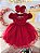 Vestido Bebê Vermelho Busto Com Strass Batizados - Imagem 2