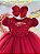 Vestido Bebê Vermelho Busto Com Strass Batizados - Imagem 3