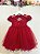 Vestido Bebê Vermelho Busto Com Strass Batizados - Imagem 4