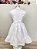 Vestido Infantil Branco com Guipir e Cinto Broche Festas - Imagem 10