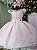 Vestido Infantil Rosa Festa Luxo Casamento Isabela - Imagem 1
