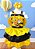 Fantasia Infantil Abellhinha Amarelo Festa Menina - Imagem 1