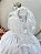 Vestido Infantil Branco Busto Renda Daminhas Festas Luxo - Imagem 4