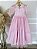 Vestido Infantil Rosa Busto Renda Daminhas Festas Luxo - Imagem 2