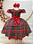 Vestido Infantil Vermelho Xadrez Colorido Festas Natal Luxo - Imagem 4
