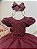 Vestido Infantil Marsala Busto Nervura Festas Daminhas - Imagem 4