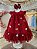 Vestido Infantil Bebê Marsala Jardim Encantado Luxo - Imagem 1