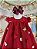 Vestido Infantil Bebê Marsala Jardim Encantado Luxo - Imagem 2
