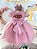 Vestido Bebê Rose Busto Renda e Strass Luxo Batizados - Imagem 6