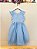 Vestido Infantil Azul Claro Pérolas Saia Glitter Daminhas - Imagem 5