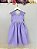 Vestido Infantil Lilás com Pérolas Saia Glitter Daminhas - Imagem 7