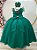 Vestido Infantil Longo Verde Bandeira Luxo Formaturas Daminhas - Imagem 4