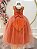 Vestido Infantil Longo Terracota Daminhas Casamentos Luxo - Imagem 3