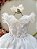 Vestido Infantil Longo Branco Com Apliques Daminhas Festas - Imagem 2