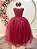 Vestido Infantil Longo Marsala Daminhas Casamentos Luxo - Imagem 1