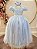 Vestido Infantil Longo Azul Renda Daminhas Festa Luxo - Imagem 1
